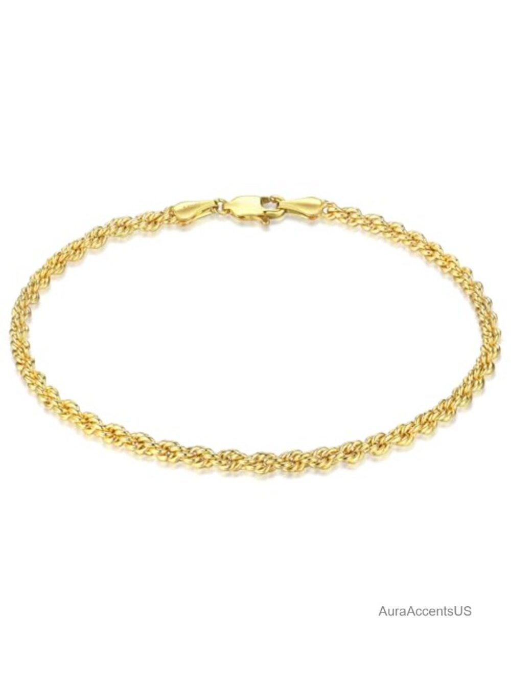 Gold Filled Rope Chain Bracelet - Dainty Stackable 14K for Women & Men,